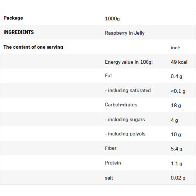 Jelly Raspberry 1000 гр | Allnutrition