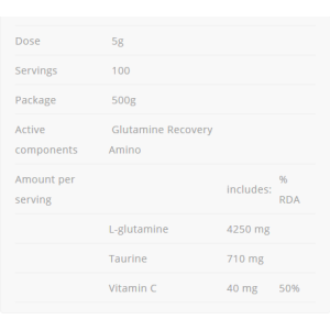 Glutamine Recovery Amino - Портокал 1000 гр | Allnutrition Glutamine Recovery Amino - Портокал 1000 гр | Allnutrition