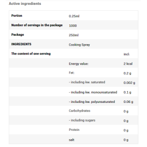 Cooking Spray Canola Oil 250 мл | Allnutrition