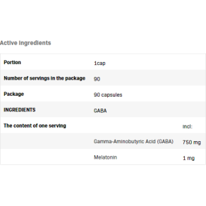 GABA + Melatonin 90 капсули | Allnutrition