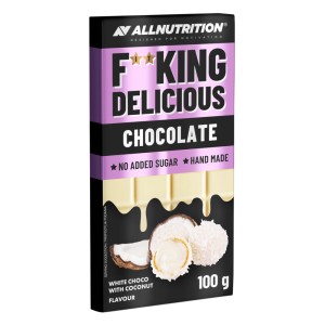 F**King Delicious Chocolate White Chocolate with Coconut 100 гр | Allnutrition