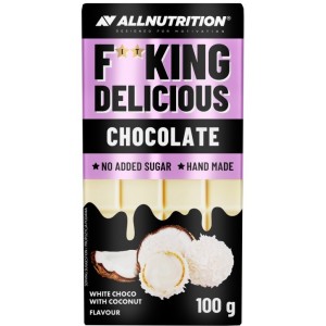 F**King Delicious Chocolate White Chocolate with Coconut 100 гр | Allnutrition