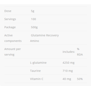 Glutamine Recovery Amino - Лимон 250 гр | Allnutrition Glutamine Recovery Amino - Лимон 250 гр | Allnutrition