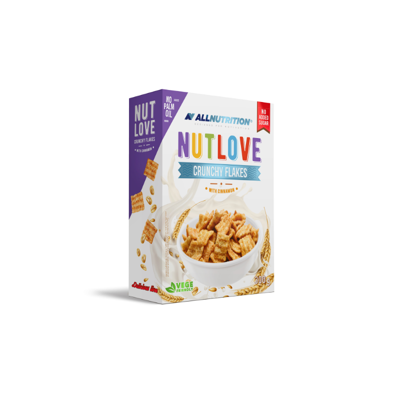 Allnutrition NutLove Crunchy Flakes with Cinnamon - Диетичен Корнфлейкс 300 g