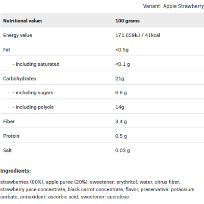 FruLove Apple Strawberry Diet Jam 500 гр | Allnutrition