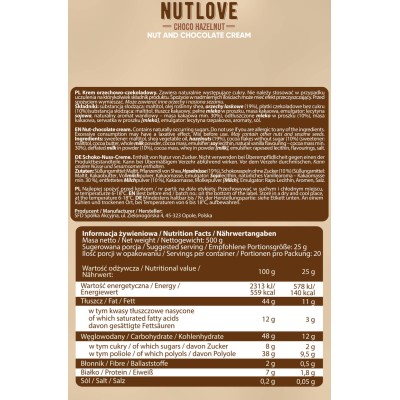 NutLove Choco Hazelnut 500 гр | Allnutrition