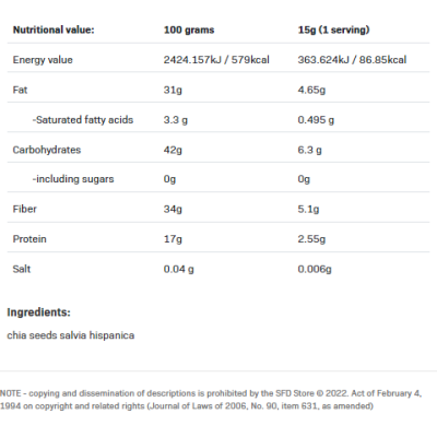 Chia 500 гр | Allnutrition