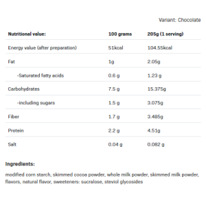 Sugar Free Pudding Vanilla 500 гр | Allnutrition