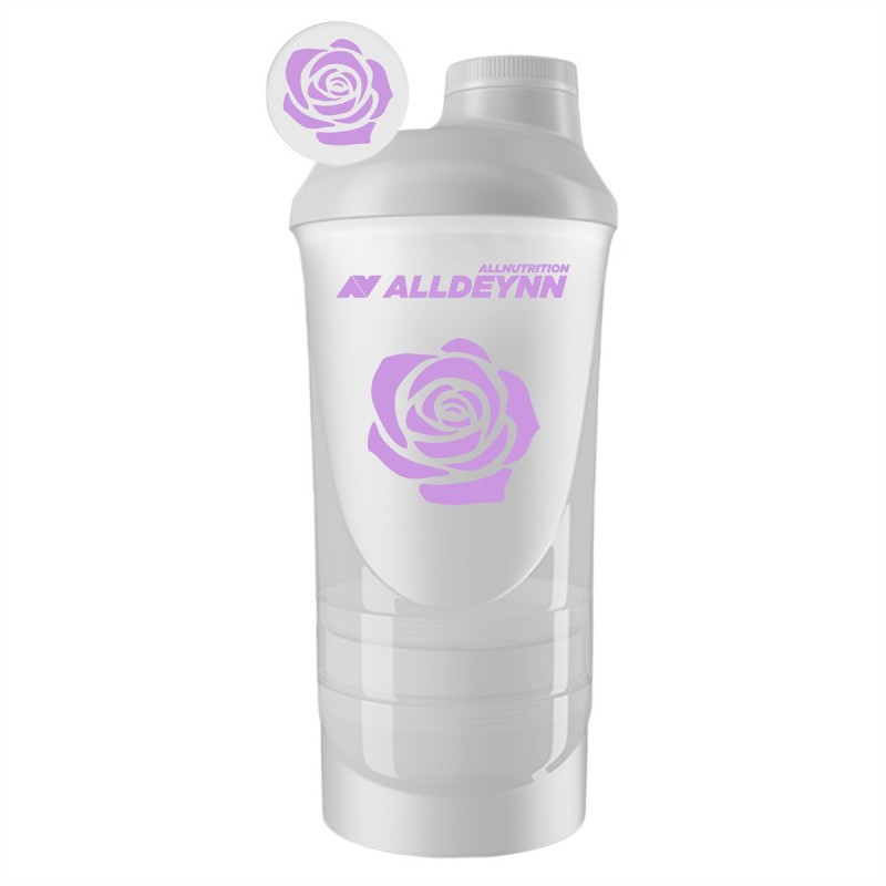 Allnutrition AllDeynn Shaker - White - Шейкър 600 ml + 350 ml