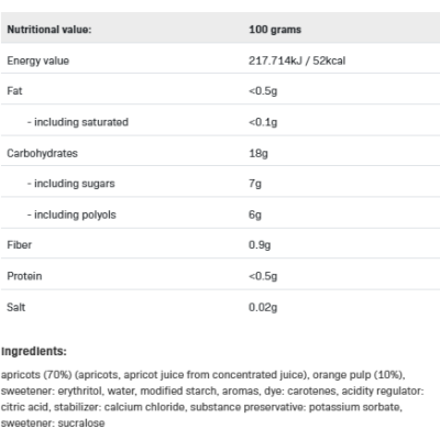 FruLove Apricot Orange Diet Jam 1000 гр | Allnutrition