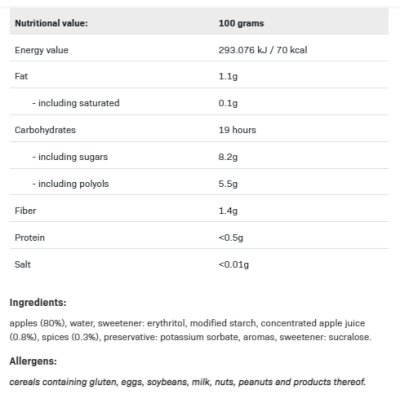 FruLove Winter Apple Diet Jam 1000 гр | Allnutrition
