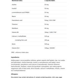 B-Complex 50 Methyl 100 капсули | Allnutrition