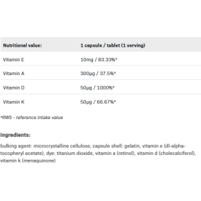 Vitamin ADEK 60 капсули | Allnutrition
