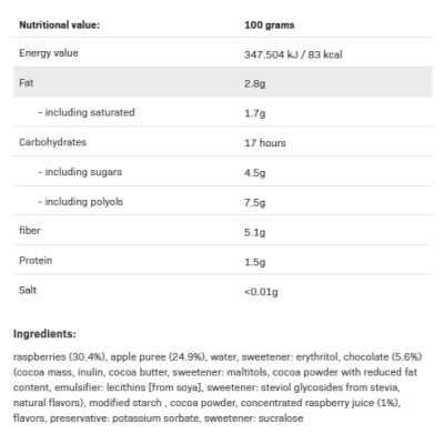 FruLove Choco In Jelly Raspberry 300 гр | Allnutrition