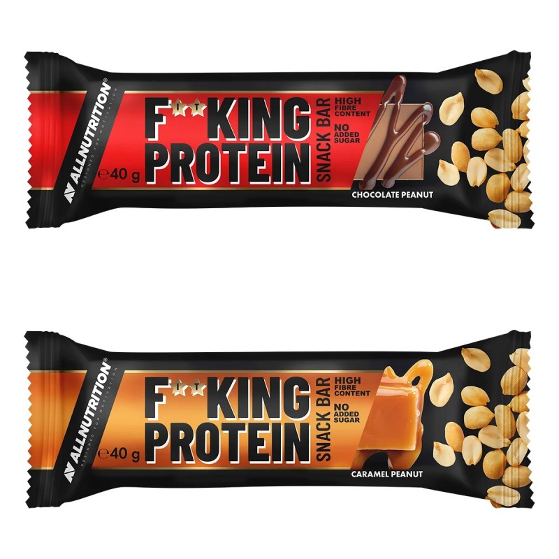 Allnutrition F**King Protein Snack Bar - Протеинов Бар Карамел и фъстъци 40 g