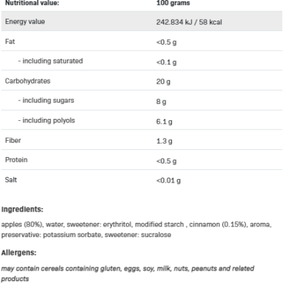 FruLove Apple & Cinnamon Diet Jam 1000 гр | Allnutrition