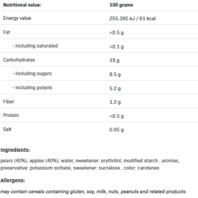 FruLove Apple & Pear Diet Jam 1000 гр | Allnutrition