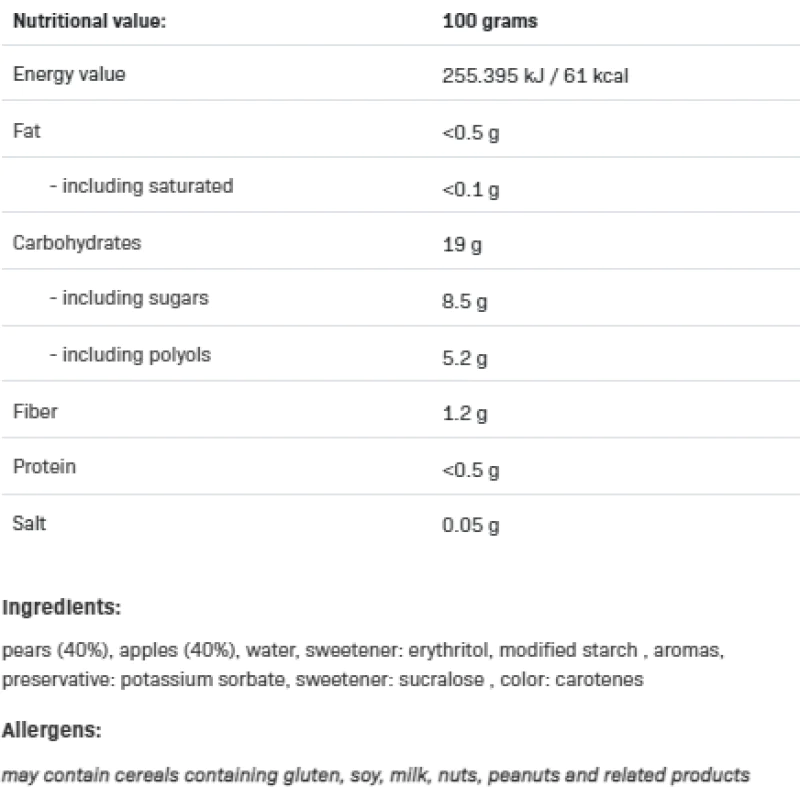 FruLove Apple & Pear Diet Jam 1000 гр | Allnutrition FruLove Apple & Pear Diet Jam 1000 гр | Allnutrition