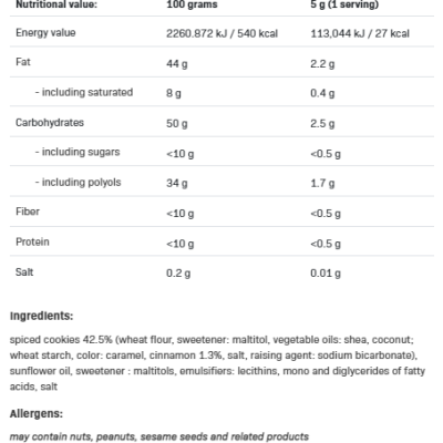 NutLove Sauce Cinnamon Cookie Super Creamy 280 гр | Allnutrition