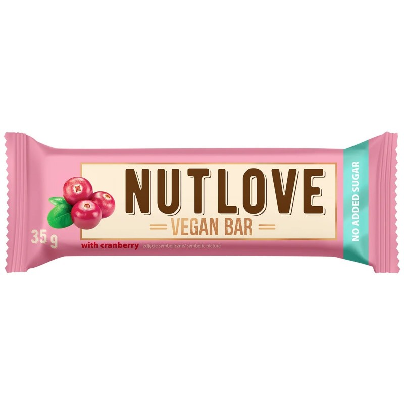 Allnutrition NutLove Vegan Bar - Веган Протеинов Бар Червена боровинка 35 g