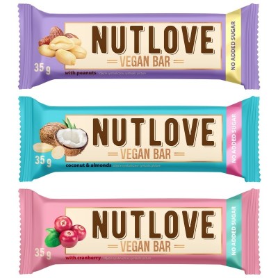 NutLove Vegan Bar 35 гр | Allnutrition NutLove Vegan Bar 35 гр | Allnutrition
