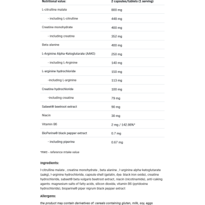 LOCO Power & Pump Caps 120 капсули | AllNutrition LOCO Power & Pump Caps 120 капсули | AllNutrition