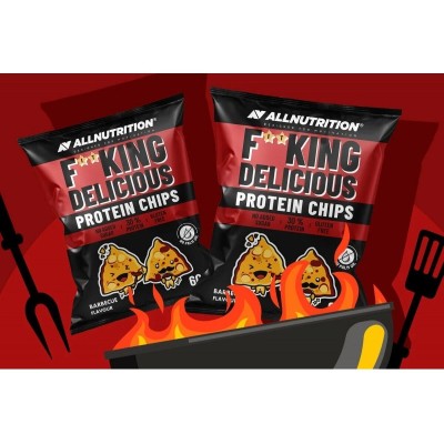 F**King Delicious Protein Chips BBQ 60 гр | AllNutrition