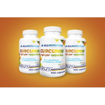 Allnutrition Curcumin + Ginger + Piperine - Куркума + Джинджифил + Пиперин 100 caps