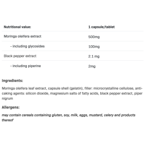 Moringa Oleifera 100 капсули | AllNutrition Moringa Oleifera 100 капсули | AllNutrition