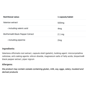 Valerian Root 100 капсули | AllNutrition