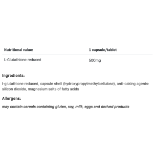 L-Glutathione 100 капсули | AllNutrition