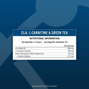 CLA L-Carnitine & Green Tea 100 гел-капсули | Applied Nutrition CLA L-Carnitine & Green Tea 100 гел-капсули | Applied Nutrition