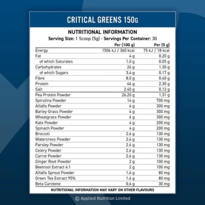 Critical Greens Flavoured 150 гр | Applied Nutrition