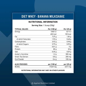 Diet Whey - Банан 1800 гр | Applied Nutrition