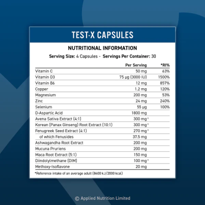 Test-X 120 капсули | Applied Nutrition