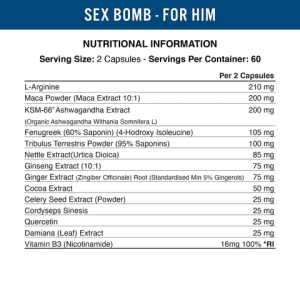 Sex Bomb For Him 120 капсули | Applied Nutrition