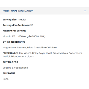 Vitamin B12 90 таблетки | Applied Nutrition