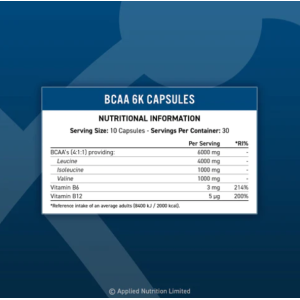 BCAA 6K 300 капсули | Applied Nutrition