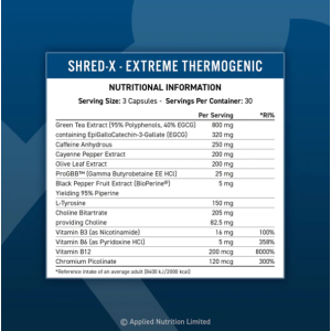 Shred-X Extreme Thermogenic Caps 90 капсули | Applied Nutrition Shred-X Extreme Thermogenic Caps 90 капсули | Applied Nutrition