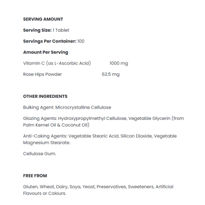 Vitamin C 1000 мг 100 таблетки | Applied Nutrition