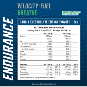 Endurance Breathe 1500 гр | Applied Nutrition Endurance Breathe 1500 гр | Applied Nutrition