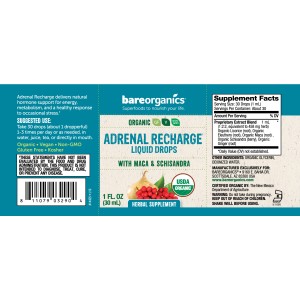 Adrenal Recharge Liquid Drops 30 мл | BareOrganics