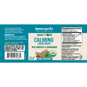 Calming Liquid Drops 30 мл | BareOrganics