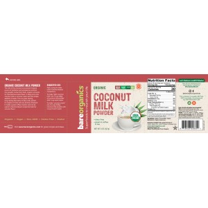 Coconut Milk Powder 227 гр | BareOrganics