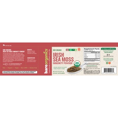 Irish Sea Moss Immunity Powder 227 гр | BareOrganics