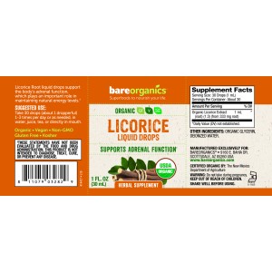 Licorice Liquid Drops 30 мл | BareOrganics