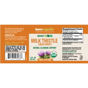 Milk Thistle Liquid Drops 30 мл | BareOrganics