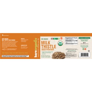 Milk Thistle Seed Powder 227 гр | BareOrganics Milk Thistle Seed Powder 227 гр | BareOrganics