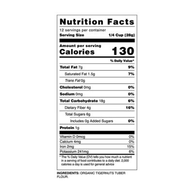 Tiger Nut Flour 340 гр | BareOrganics