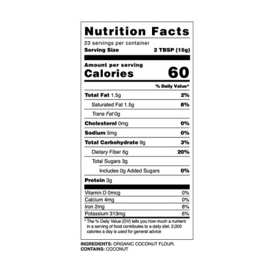 Coconut Flour 340 гр | BareOrganics